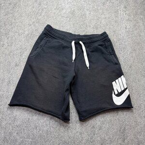 Nike Sportswear Alumni Shorts Men L Black French Terry Swoosh 10" 678568